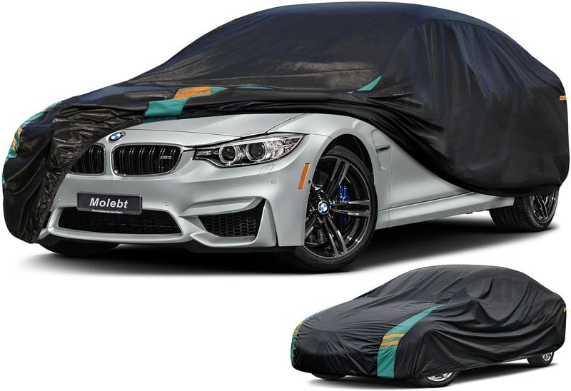 Molebt Coupe Car Cover Custom Fit for BMW 3 Series 4 Series M3 320i 325i 328i 330i 335i 340i 430i 440i M4(2005-2025), Waterproof All Weather for Automobiles, Outdoor Full Cover with Windproof Clip Straps. - Image 1